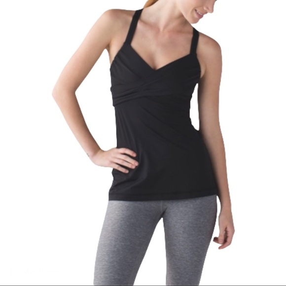Lululemon Wrap It Up Tank Top Black Size 4 - Picture 1 of 11